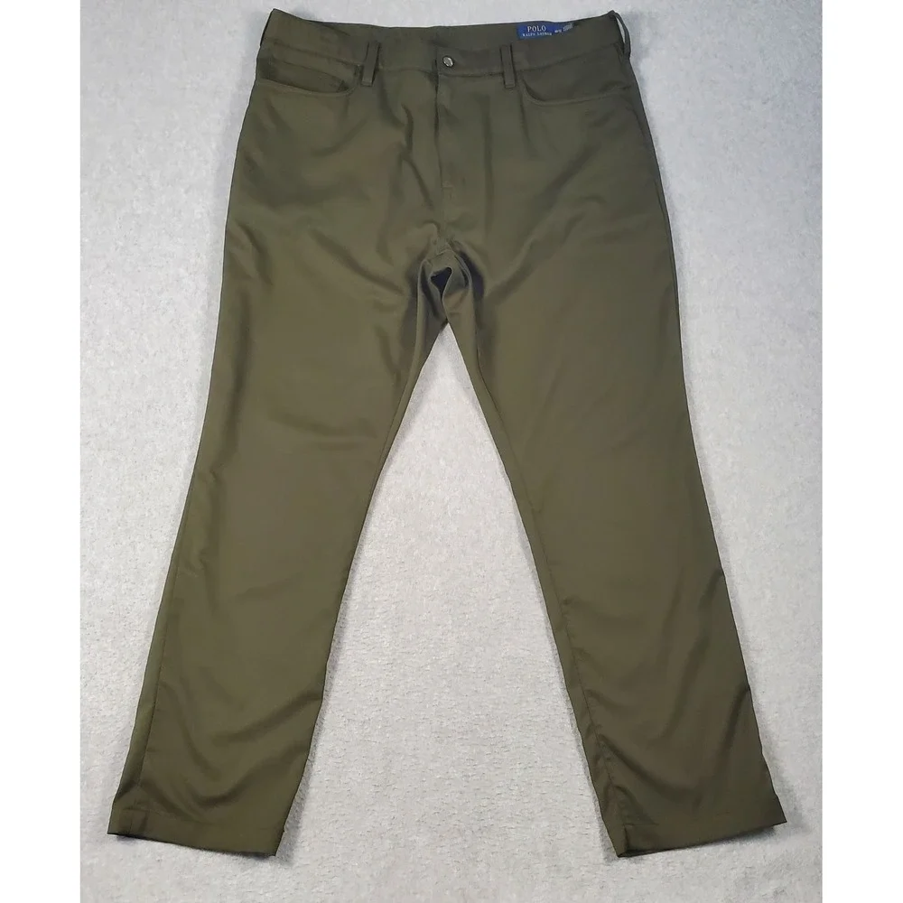 Polo Ralph Lauren Pants Mens 40X32 Olive Green Performance 5-Pocket Golf Casual